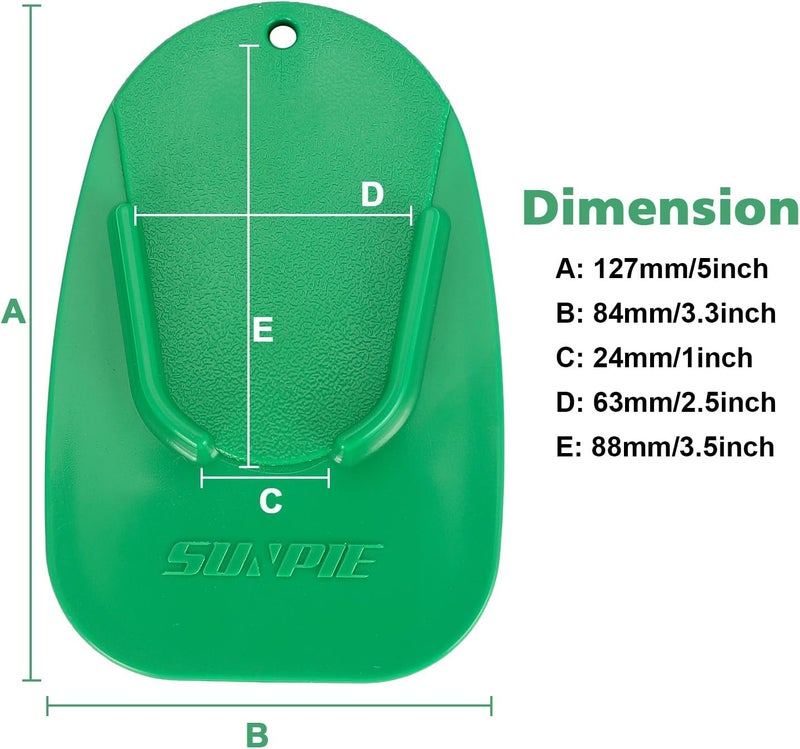 SUNPIE Motorcycle Kickstand Pad High-Density Kickstand Support for All Motorcycles Universal Parking Plate Prevents Damage to Delicate Surfaces, Green - Image 3